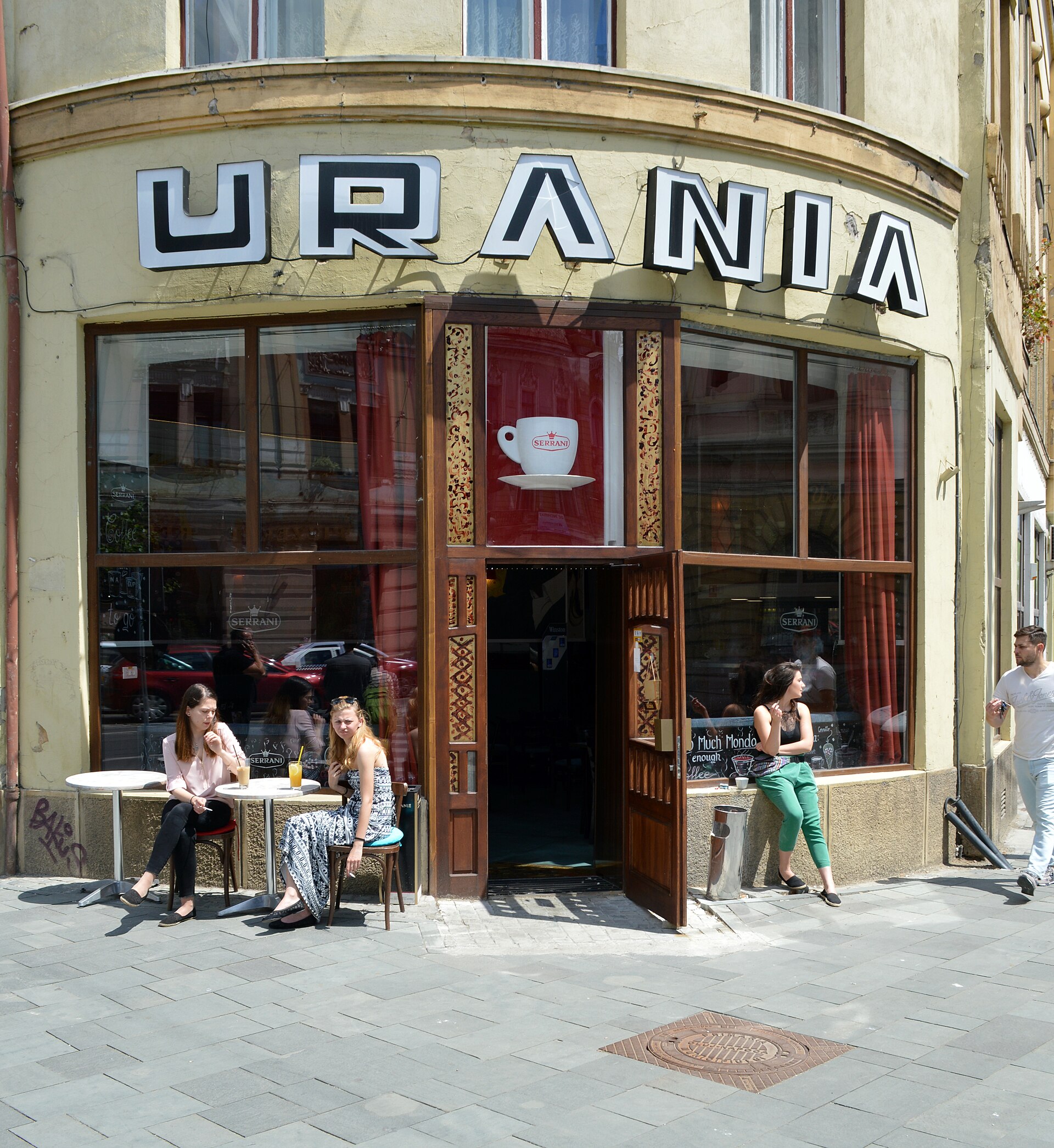 Cluj Romania street cafe