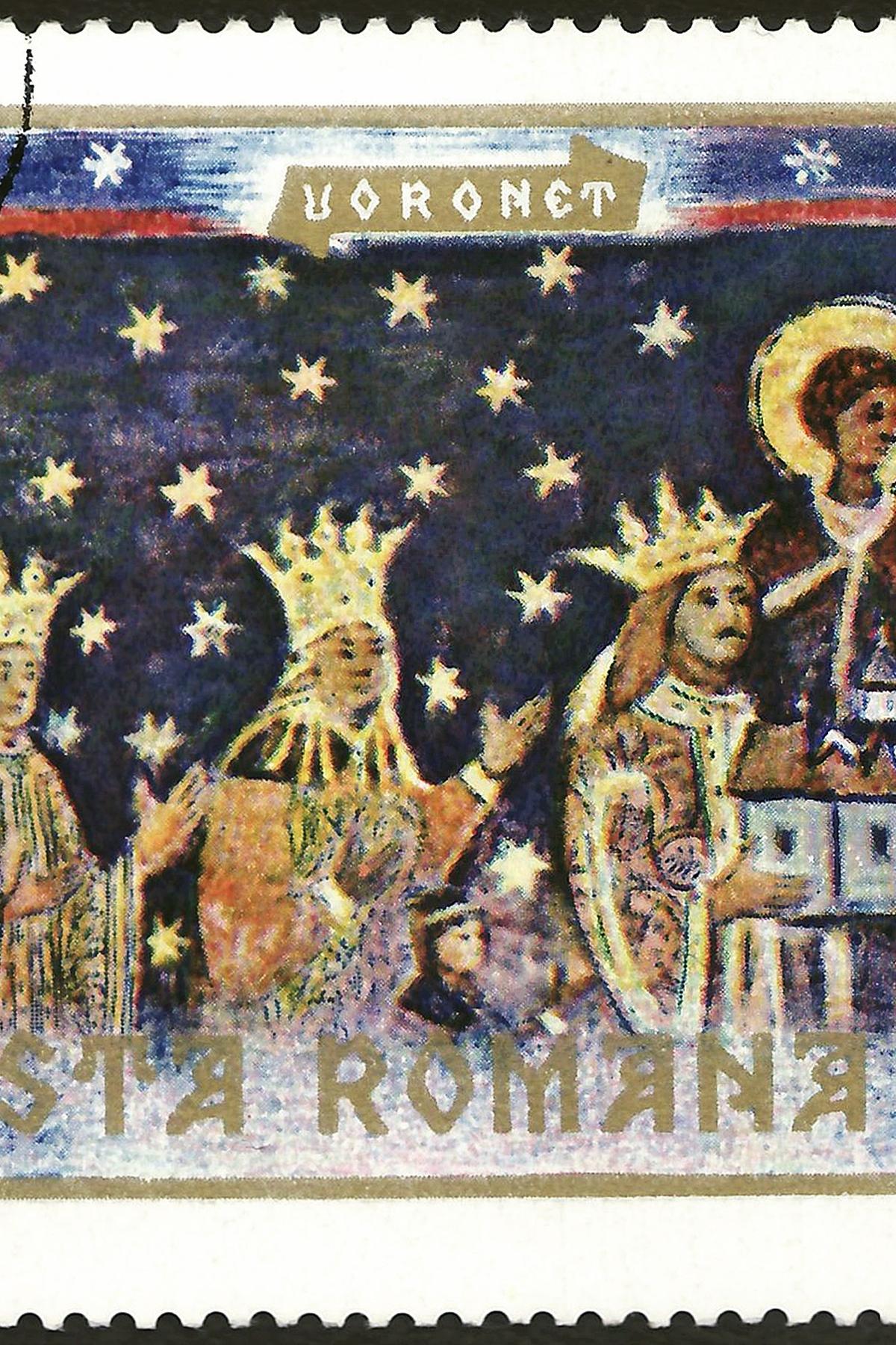 Voronet monastery blue frescoes